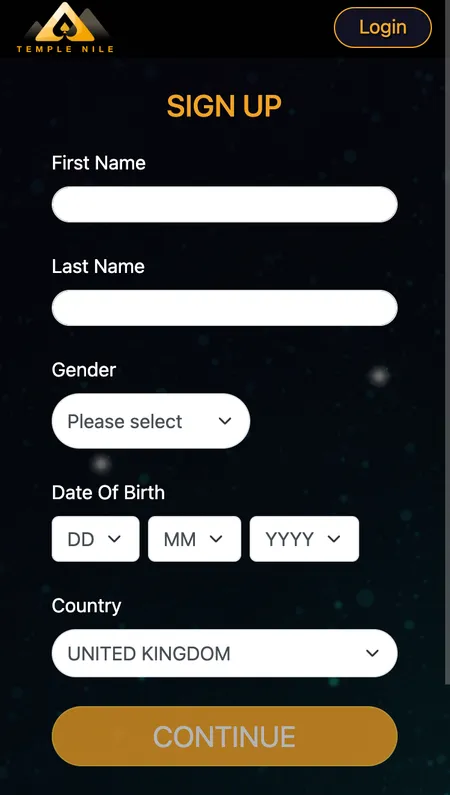 Submit button on the login form
